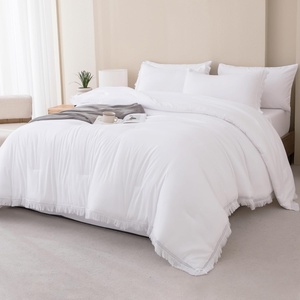 image:imageAndency Oversized King Comforter Set with Sheets 128x120 Terracotta  7 Pieces Bed in a Bag Boho Soft Lightweight Bedding Sets Tassel Bed Set with Comforter Sheets Pillowcases amp Shams10  White