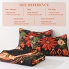 image:imageAndency Floral Boho Quilt Super King Plus Size Bedding Set Brown Black3 Pieces Farmhouse Flower Botanical Bedspreads with 2 Shams Soft Reversible Polyester Coverlet Set for All Season 128x120Crimson Bloom