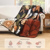 image:imageAndency Floral Boho Quilt Super King Plus Size Bedding Set Brown Black3 Pieces Farmhouse Flower Botanical Bedspreads with 2 Shams Soft Reversible Polyester Coverlet Set for All Season 128x120Vintage Garden