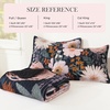 image:imageAndency Floral Boho Quilt Super King Plus Size Bedding Set Brown Black3 Pieces Farmhouse Flower Botanical Bedspreads with 2 Shams Soft Reversible Polyester Coverlet Set for All Season 128x120Blush Twilight