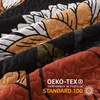 image:imageAndency Floral Boho Quilt Super King Plus Size Bedding Set Brown Black3 Pieces Farmhouse Flower Botanical Bedspreads with 2 Shams Soft Reversible Polyester Coverlet Set for All Season 128x120Crimson Bloom