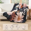 image:imageAndency Floral Boho Quilt Super King Plus Size Bedding Set Brown Black3 Pieces Farmhouse Flower Botanical Bedspreads with 2 Shams Soft Reversible Polyester Coverlet Set for All Season 128x120Blush Twilight