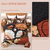 image:imageAndency Floral Boho Quilt Super King Plus Size Bedding Set Brown Black3 Pieces Farmhouse Flower Botanical Bedspreads with 2 Shams Soft Reversible Polyester Coverlet Set for All Season 128x120Vintage Garden