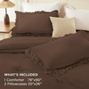 image:imageAndency Ivory Comforter Set Queen Size Lightweight Fluffy Farmhouse Ruffle Bedding Set Soft Polyester All Season Shabby Chic Bed Comforter Set 3 Pieces1 Comforter 2 PillowcasesBrown
