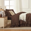 image:imageAndency Ivory Comforter Set Queen Size Lightweight Fluffy Farmhouse Ruffle Bedding Set Soft Polyester All Season Shabby Chic Bed Comforter Set 3 Pieces1 Comforter 2 PillowcasesBrown
