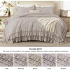 image:imageAndency Ivory Comforter Set Queen Size Lightweight Fluffy Farmhouse Ruffle Bedding Set Soft Polyester All Season Shabby Chic Bed Comforter Set 3 Pieces1 Comforter 2 PillowcasesLinen