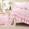 image:imageAndency Ivory Comforter Set Queen Size Lightweight Fluffy Farmhouse Ruffle Bedding Set Soft Polyester All Season Shabby Chic Bed Comforter Set 3 Pieces1 Comforter 2 PillowcasesPink