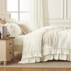 image:imageAndency Ivory Comforter Set Queen Size Lightweight Fluffy Farmhouse Ruffle Bedding Set Soft Polyester All Season Shabby Chic Bed Comforter Set 3 Pieces1 Comforter 2 PillowcasesIvory