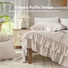 image:imageAndency Ivory Comforter Set Queen Size Lightweight Fluffy Farmhouse Ruffle Bedding Set Soft Polyester All Season Shabby Chic Bed Comforter Set 3 Pieces1 Comforter 2 PillowcasesTan Gingham