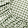 image:imageAndency King Size Gingham Ruffle Sheet Sage Green 4 Pieces 100 Yarn Dyed Cotton Sheet Sets Classic Plaid Decorative Bedding 2 Pillowcase amp 1 Flat Sheet amp 1 Fitted SheetSage Green
