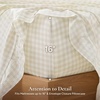 image:imageAndency King Size Gingham Ruffle Sheet Sage Green 4 Pieces 100 Yarn Dyed Cotton Sheet Sets Classic Plaid Decorative Bedding 2 Pillowcase amp 1 Flat Sheet amp 1 Fitted SheetBeige