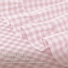 image:imageAndency King Size Gingham Ruffle Sheet Sage Green 4 Pieces 100 Yarn Dyed Cotton Sheet Sets Classic Plaid Decorative Bedding 2 Pillowcase amp 1 Flat Sheet amp 1 Fitted SheetPink