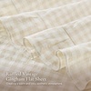 image:imageAndency King Size Gingham Ruffle Sheet Sage Green 4 Pieces 100 Yarn Dyed Cotton Sheet Sets Classic Plaid Decorative Bedding 2 Pillowcase amp 1 Flat Sheet amp 1 Fitted SheetBeige