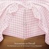 image:imageAndency King Size Gingham Ruffle Sheet Sage Green 4 Pieces 100 Yarn Dyed Cotton Sheet Sets Classic Plaid Decorative Bedding 2 Pillowcase amp 1 Flat Sheet amp 1 Fitted SheetPink
