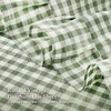 image:imageAndency King Size Gingham Ruffle Sheet Sage Green 4 Pieces 100 Yarn Dyed Cotton Sheet Sets Classic Plaid Decorative Bedding 2 Pillowcase amp 1 Flat Sheet amp 1 Fitted SheetSage Green