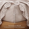 image:imageAndency King Size Gingham Ruffle Sheet Sage Green 4 Pieces 100 Yarn Dyed Cotton Sheet Sets Classic Plaid Decorative Bedding 2 Pillowcase amp 1 Flat Sheet amp 1 Fitted SheetTaupe