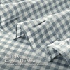 image:imageAndency King Size Gingham Ruffle Sheet Sage Green 4 Pieces 100 Yarn Dyed Cotton Sheet Sets Classic Plaid Decorative Bedding 2 Pillowcase amp 1 Flat Sheet amp 1 Fitted SheetBlue