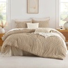 image:imageAndency Taupe Oversized King Comforter Set Boho Soft Warm Tufted Neutral Bedding Comforter Sets 3 Pieces Aesthetic Chevron Farmhouse Cute Bohemian Textured Bedding Set