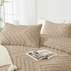 image:imageAndency Taupe Oversized King Comforter Set Boho Soft Warm Tufted Neutral Bedding Comforter Sets 3 Pieces Aesthetic Chevron Farmhouse Cute Bohemian Textured Bedding Set
