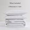 image:imageAndency 100 Cotton Queen Size Quilt 3 Pieces Navy Ultra Soft Lightweight Bedspreads amp Coverlets Set Striped Pick Stitch Quilted Bedding Sets for All Seasons 1 Quilt 2 Pillow Shams NavyWhite