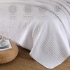 image:imageAndency 100 Cotton Queen Size Quilt 3 Pieces Navy Ultra Soft Lightweight Bedspreads amp Coverlets Set Striped Pick Stitch Quilted Bedding Sets for All Seasons 1 Quilt 2 Pillow Shams NavyWhite