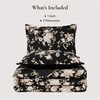 image:imageAndency Quilt King Size Black Flower Bedspread King Size 3 Pieces Soft Bedding Set Lightweight Coverlet Set for All Season with 2 Pillowcases 106x96Black