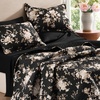 image:imageAndency Quilt King Size Black Flower Bedspread King Size 3 Pieces Soft Bedding Set Lightweight Coverlet Set for All Season with 2 Pillowcases 106x96Black