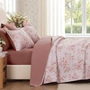 image:imageAndency Quilt King Size Black Flower Bedspread King Size 3 Pieces Soft Bedding Set Lightweight Coverlet Set for All Season with 2 Pillowcases 106x96Misty Pink