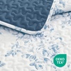 image:imageAndency Quilt King Size Black Flower Bedspread King Size 3 Pieces Soft Bedding Set Lightweight Coverlet Set for All Season with 2 Pillowcases 106x96White  Blue