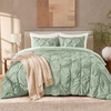 image:imageAndency TwinXL Pinch Pleat Comforter Set 68x923 Piece Lightweight Pintuck Bedding Comforters amp Sets Fluffy Down Alternative Comforter with 2 Pillow Shams for All SeasonWhiteSage Green