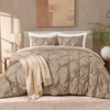 image:imageAndency TwinXL Pinch Pleat Comforter Set 68x923 Piece Lightweight Pintuck Bedding Comforters amp Sets Fluffy Down Alternative Comforter with 2 Pillow Shams for All SeasonWhiteTaupe