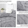 image:imageAndency TwinXL Pinch Pleat Comforter Set 68x923 Piece Lightweight Pintuck Bedding Comforters amp Sets Fluffy Down Alternative Comforter with 2 Pillow Shams for All SeasonWhiteSilver Gray
