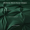 image:imageAndency TwinXL Pinch Pleat Comforter Set 68x923 Piece Lightweight Pintuck Bedding Comforters amp Sets Fluffy Down Alternative Comforter with 2 Pillow Shams for All SeasonWhiteDark Green