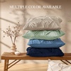 image:imageAndency TwinXL Pinch Pleat Comforter Set 68x923 Piece Lightweight Pintuck Bedding Comforters amp Sets Fluffy Down Alternative Comforter with 2 Pillow Shams for All SeasonWhiteOcean Blue