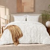 image:imageAndency TwinXL Pinch Pleat Comforter Set 68x923 Piece Lightweight Pintuck Bedding Comforters amp Sets Fluffy Down Alternative Comforter with 2 Pillow Shams for All SeasonWhiteIvory