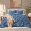 image:imageAndency TwinXL Pinch Pleat Comforter Set 68x923 Piece Lightweight Pintuck Bedding Comforters amp Sets Fluffy Down Alternative Comforter with 2 Pillow Shams for All SeasonWhiteOcean Blue