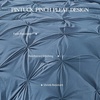 image:imageAndency TwinXL Pinch Pleat Comforter Set 68x923 Piece Lightweight Pintuck Bedding Comforters amp Sets Fluffy Down Alternative Comforter with 2 Pillow Shams for All SeasonWhiteOcean Blue