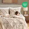 image:imageAndency TwinXL Pinch Pleat Comforter Set 68x923 Piece Lightweight Pintuck Bedding Comforters amp Sets Fluffy Down Alternative Comforter with 2 Pillow Shams for All SeasonWhiteWheat