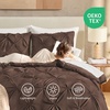 image:imageAndency TwinXL Pinch Pleat Comforter Set 68x923 Piece Lightweight Pintuck Bedding Comforters amp Sets Fluffy Down Alternative Comforter with 2 Pillow Shams for All SeasonWhiteBrown