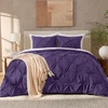 image:imageAndency TwinXL Pinch Pleat Comforter Set 68x923 Piece Lightweight Pintuck Bedding Comforters amp Sets Fluffy Down Alternative Comforter with 2 Pillow Shams for All SeasonWhitePurple