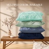 image:imageAndency TwinXL Pinch Pleat Comforter Set 68x923 Piece Lightweight Pintuck Bedding Comforters amp Sets Fluffy Down Alternative Comforter with 2 Pillow Shams for All SeasonWhiteMint Green