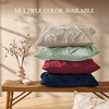 image:imageAndency TwinXL Pinch Pleat Comforter Set 68x923 Piece Lightweight Pintuck Bedding Comforters amp Sets Fluffy Down Alternative Comforter with 2 Pillow Shams for All SeasonWhiteBurgundy