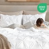 image:imageAndency TwinXL Pinch Pleat Comforter Set 68x923 Piece Lightweight Pintuck Bedding Comforters amp Sets Fluffy Down Alternative Comforter with 2 Pillow Shams for All SeasonWhiteWhite