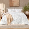 image:imageAndency TwinXL Pinch Pleat Comforter Set 68x923 Piece Lightweight Pintuck Bedding Comforters amp Sets Fluffy Down Alternative Comforter with 2 Pillow Shams for All SeasonWhiteWhite