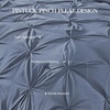 image:imageAndency TwinXL Pinch Pleat Comforter Set 68x923 Piece Lightweight Pintuck Bedding Comforters amp Sets Fluffy Down Alternative Comforter with 2 Pillow Shams for All SeasonWhiteDark Blue Grey