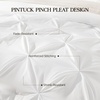 image:imageAndency TwinXL Pinch Pleat Comforter Set 68x923 Piece Lightweight Pintuck Bedding Comforters amp Sets Fluffy Down Alternative Comforter with 2 Pillow Shams for All SeasonWhiteWhite