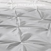 image:imageAndency TwinXL Pinch Pleat Comforter Set 68x923 Piece Lightweight Pintuck Bedding Comforters amp Sets Fluffy Down Alternative Comforter with 2 Pillow Shams for All SeasonWhiteLight Gray