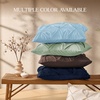 image:imageAndency TwinXL Pinch Pleat Comforter Set 68x923 Piece Lightweight Pintuck Bedding Comforters amp Sets Fluffy Down Alternative Comforter with 2 Pillow Shams for All SeasonWhiteLight Blue