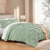image:imageAndency TwinXL Pinch Pleat Comforter Set 68x923 Piece Lightweight Pintuck Bedding Comforters amp Sets Fluffy Down Alternative Comforter with 2 Pillow Shams for All SeasonWhiteSage Green