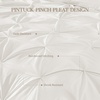 image:imageAndency TwinXL Pinch Pleat Comforter Set 68x923 Piece Lightweight Pintuck Bedding Comforters amp Sets Fluffy Down Alternative Comforter with 2 Pillow Shams for All SeasonWhiteIvory